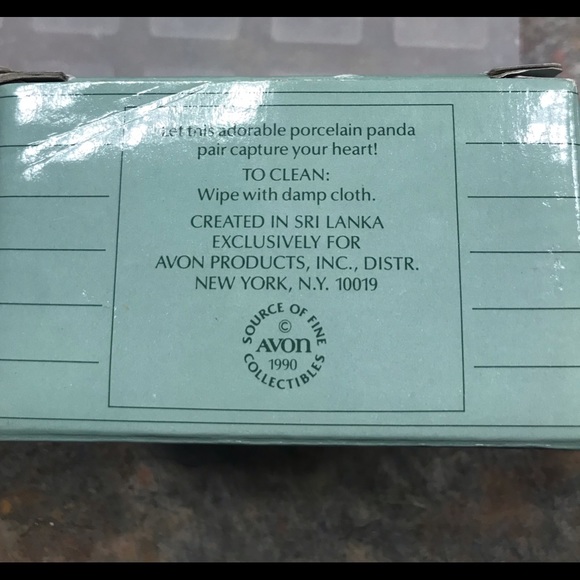NIP Avon Vintage Panda Bear Porcelain Sweetheart Figurines, 1990’s. Set of 2. - Picture 4 of 10